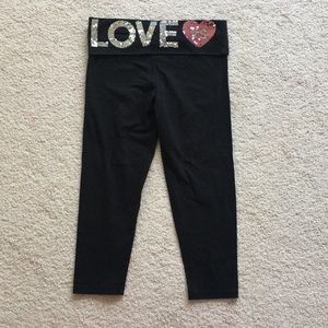 Victoria Secret cropped sequin leggings, XS